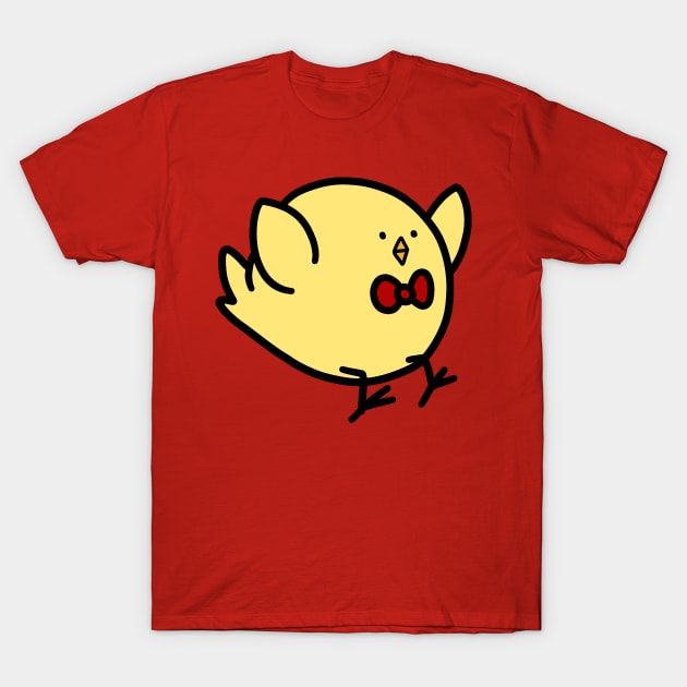 Fat Bow Tie Bird T-Shirt by saradaboru